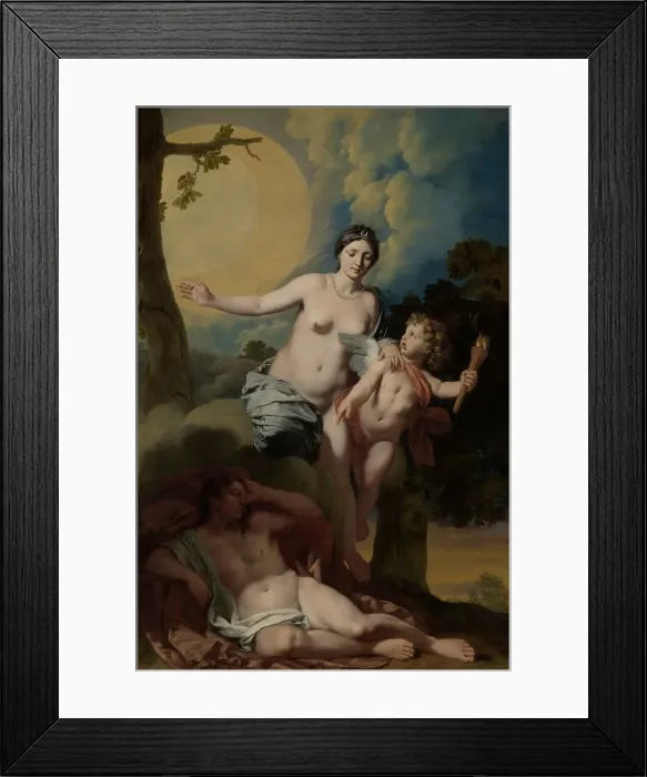 Framed Print : Selene and Endymion, c.1680. Creator: Gerard de Lairesse Framed Print : Selene and Endymion, c.1680. Creator: Gerard de Lairesse