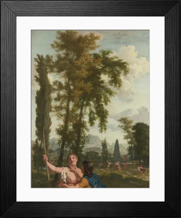 Framed Print : Italian Landscape with Shepherd and Shepherdess, c.1687. Creator: Gerard de Lairesse Framed Print : Italian Landscape with Shepherd and Shepherdess, c.1687. Creator: Gerard de Lairesse