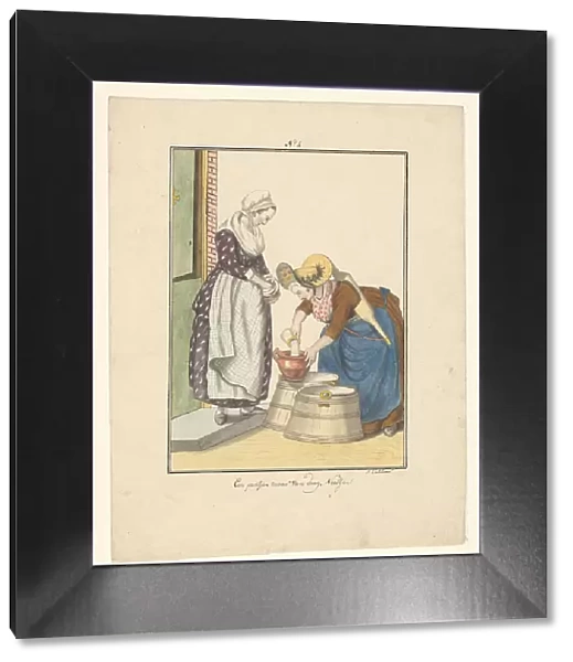 Maid and milk seller, 1803-c.1899. Creator: J. Enklaar