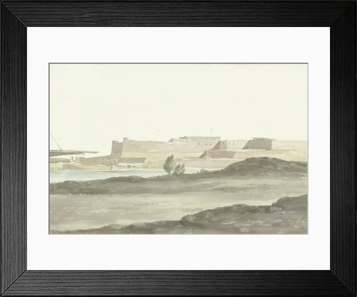 Framed Print : View of the castle in the port of Barletta, 1778. Creator: Louis Ducros Framed Print : View of the castle in the port of Barletta, 1778. Creator: Louis Ducros