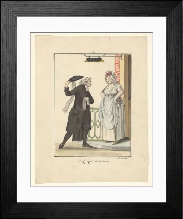 Framed Print : News of a death, 1803-c.1899. Creator: J. Enklaar Framed Print : News of a death, 1803-c.1899. Creator: J. Enklaar