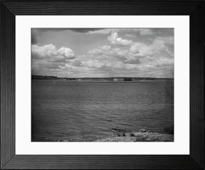 Framed Print : Fort Gorges in harbor, Portland, Me. c1900. Creator: Unknown Framed Print : Fort Gorges in harbor, Portland, Me. c1900. Creator: Unknown