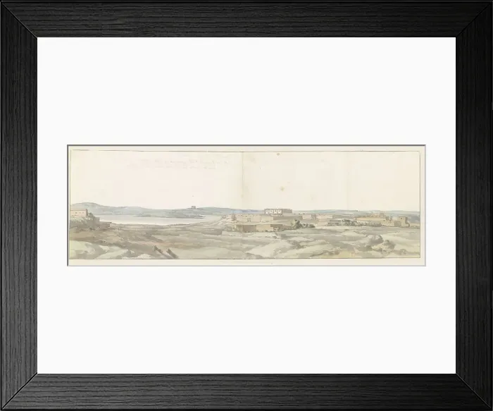 Framed Print : View of unfinished Citta Nuova at Ras il-Qala bay on Gozo, 1778. Creator: Louis Ducros Framed Print : View of unfinished Citta Nuova at Ras il-Qala bay on Gozo, 1778. Creator: Louis Ducros