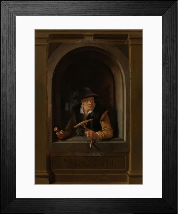 Framed Print : A Fisherman's Wife, 1653. Creator: Gerrit Dou Framed Print : A Fisherman's Wife, 1653. Creator: Gerrit Dou