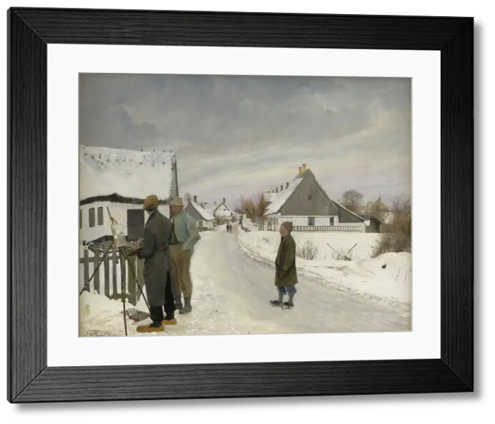 Framed Print : The Painter in the Village, 1897. Creator: Laurits Andersen Ring Framed Print : The Painter in the Village, 1897. Creator: Laurits Andersen Ring