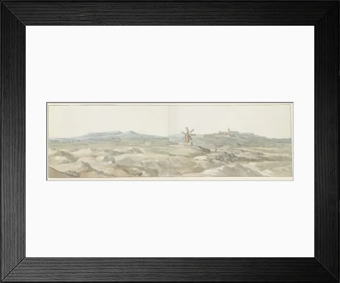 Framed Print : View of the town of Ghozo on the island of Gozo, 1778. Creator: Louis Ducros Framed Print : View of the town of Ghozo on the island of Gozo, 1778. Creator: Louis Ducros