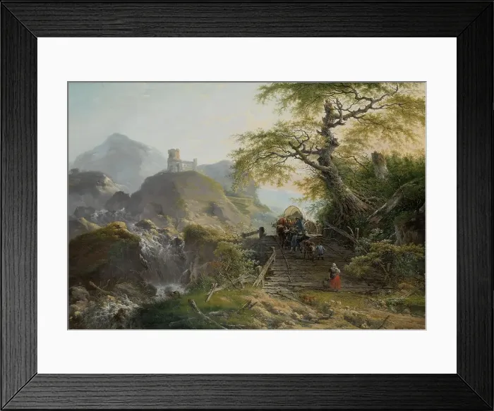 Framed Print : Mountainous Landscape near Düsseldorf, 1790. Creator: Gerard van Nijmegen Framed Print : Mountainous Landscape near Düsseldorf, 1790. Creator: Gerard van Nijmegen