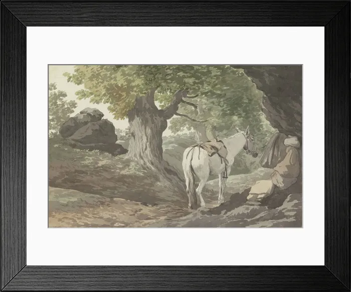 Framed Print : View from the Grotta delle Capre, 1778. Creator: Louis Ducros Framed Print : View from the Grotta delle Capre, 1778. Creator: Louis Ducros
