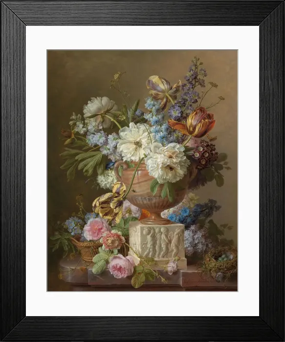 Framed Print : Flower Still-life with an Alabaster Vase, 1783. Creator: Gerard van Spaendonck Framed Print : Flower Still-life with an Alabaster Vase, 1783. Creator: Gerard van Spaendonck