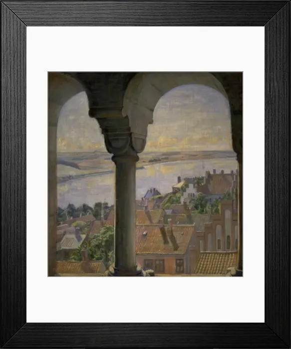 Framed Print : A view from the Tower of Viborg Cathedral, 1902. Creator: Poul S. Christiansen Framed Print : A view from the Tower of Viborg Cathedral, 1902. Creator: Poul S. Christiansen