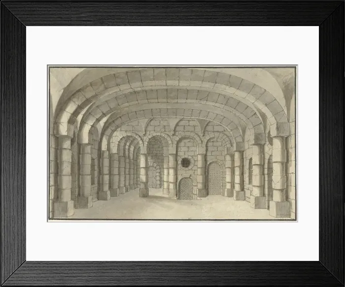 Framed Print : Dungeon - design for a stage set, 1700-1800. Creator: J.A. Tempelier Framed Print : Dungeon - design for a stage set, 1700-1800. Creator: J.A. Tempelier