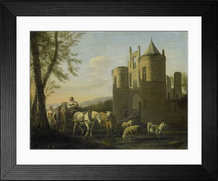 Framed Print : The Main Gate to Egmond Castle, 1670-1698. Creator: Gerrit Berckheyde Framed Print : The Main Gate to Egmond Castle, 1670-1698. Creator: Gerrit Berckheyde