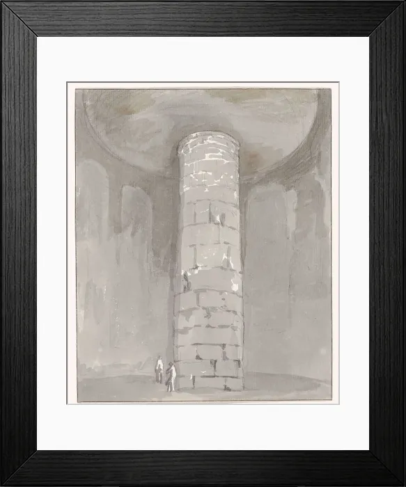 Framed Print : Interior of tower at the Tomb of Cicero between Itri and Gaeta, 1778. Creator: Louis Ducros Framed Print : Interior of tower at the Tomb of Cicero between Itri and Gaeta, 1778. Creator: Louis Ducros