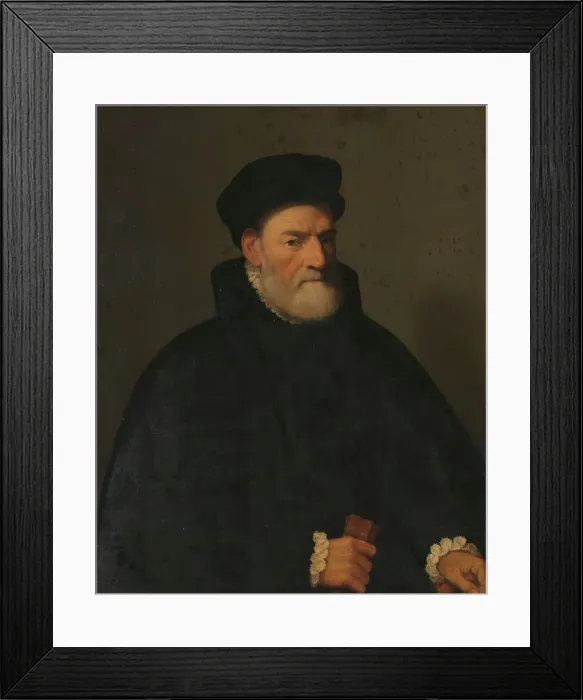 Framed Print : Portrait of an Old Man, probably Vercellino Olivazzi, Senator from Bergamo, 1560-1570. Creator: Giovan Battista Moroni Framed Print : Portrait of an Old Man, probably Vercellino Olivazzi, Senator from Bergamo, 1560-1570. Creator: Giovan Battista Moroni