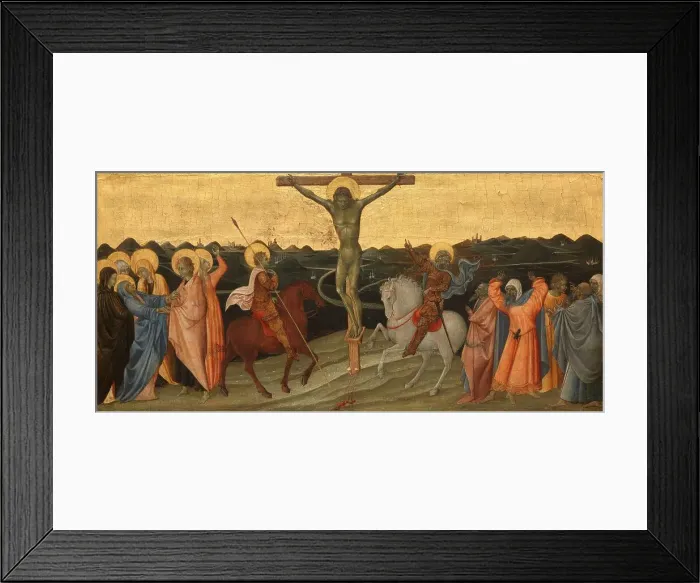 Framed Print : The Crucifixion, c.1447. Creator: Giovanni di Paolo Framed Print : The Crucifixion, c.1447. Creator: Giovanni di Paolo