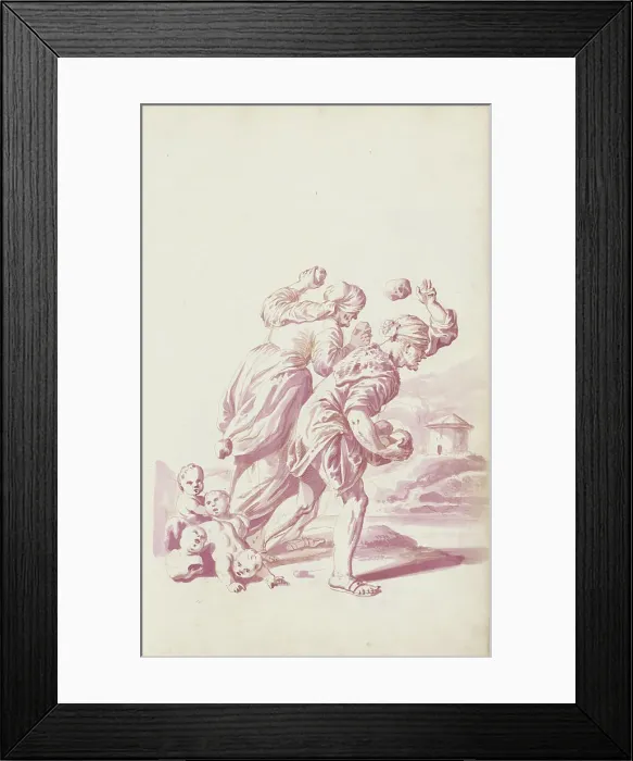 Framed Print : Deucalion and Pyrrha, c.1701. Creator: Jacob Toorenvliet Framed Print : Deucalion and Pyrrha, c.1701. Creator: Jacob Toorenvliet