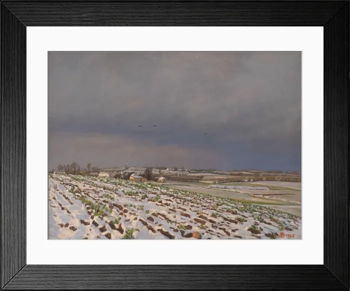 Framed Print : Early Snow, 1905. Creator: Fritz Syberg