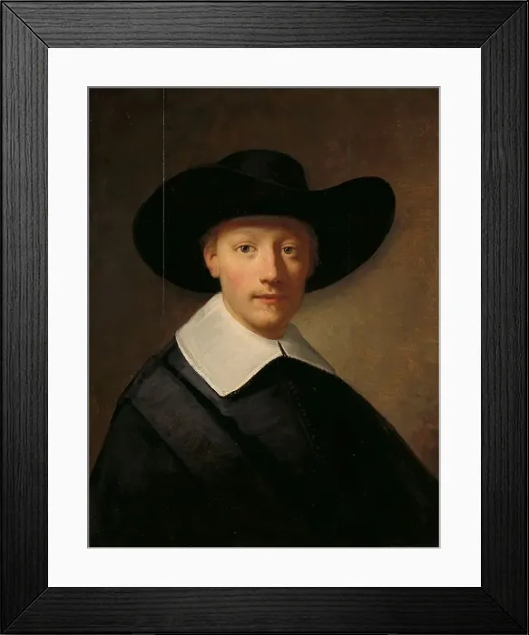 Framed Print : Portrait of a Man, possibly Gozen Centen (1611 / 12-1677), c.1635-c.1636. Creator: Govaert Flinck Framed Print : Portrait of a Man, possibly Gozen Centen (1611 / 12-1677), c.1635-c.1636. Creator: Govaert Flinck