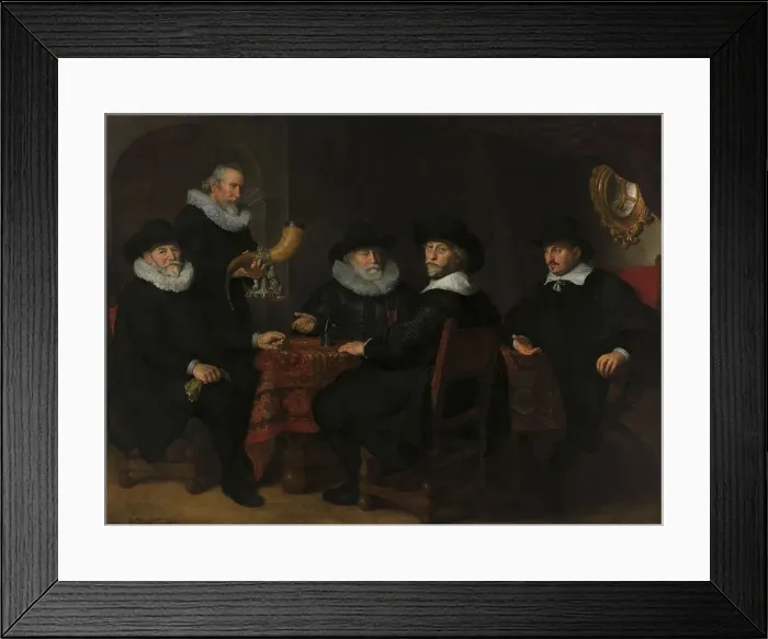 Framed Print : Portrait of the Governors of the Kloveniersdoelen, 1642. Creator: Govaert Flinck Framed Print : Portrait of the Governors of the Kloveniersdoelen, 1642. Creator: Govaert Flinck