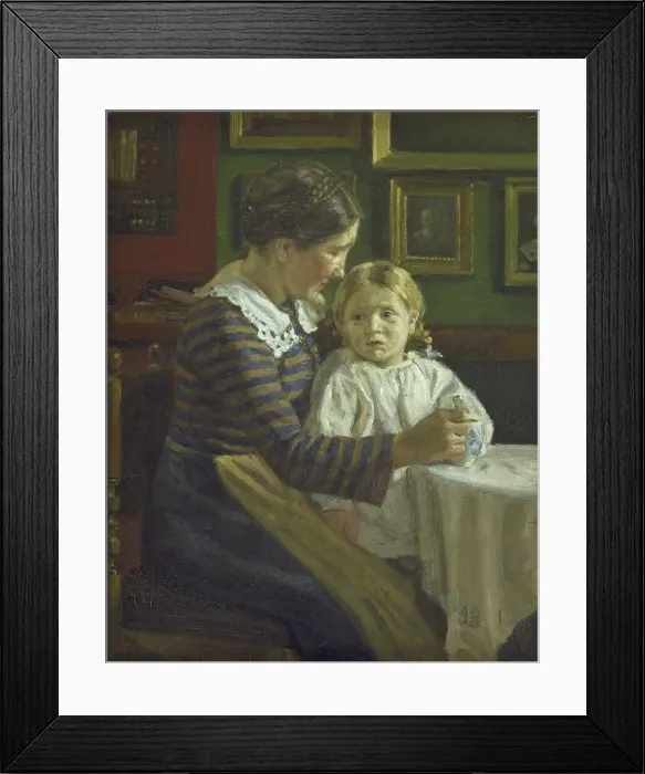 Framed Print : Feeding Marie, 1906. Creator: Joakim Skovgaard Framed Print : Feeding Marie, 1906. Creator: Joakim Skovgaard