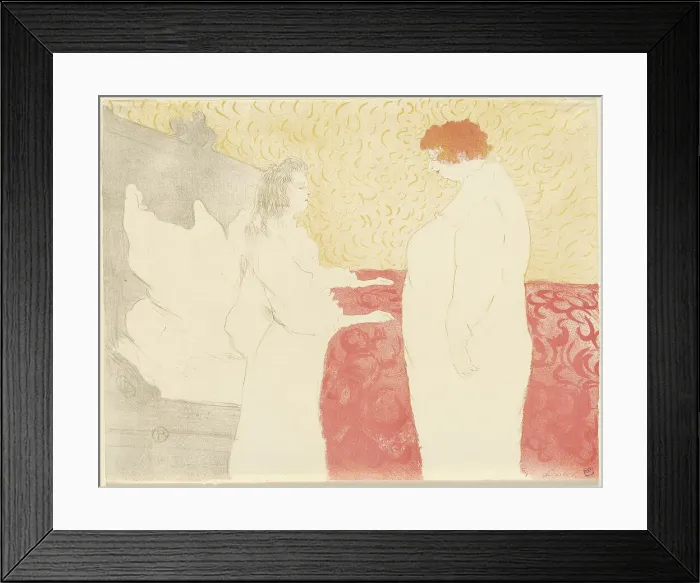 Framed Print : Femme au lit, profil, au petit lever, 1896. Creator: Toulouse-Lautrec, Henri, de (1864-1901) Framed Print : Femme au lit, profil, au petit lever, 1896. Creator: Toulouse-Lautrec, Henri, de (1864-1901)