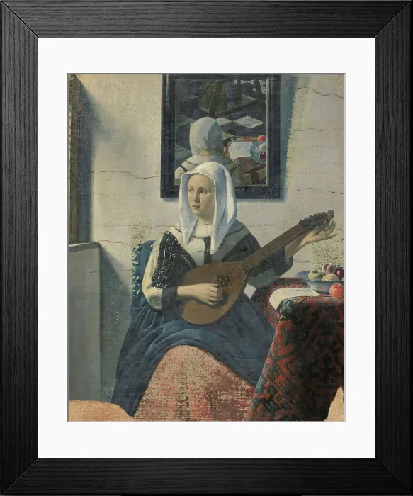 Framed Print : Woman playing a cittern, 1930-1940. Creator: Han van Meegeren Framed Print : Woman playing a cittern, 1930-1940. Creator: Han van Meegeren