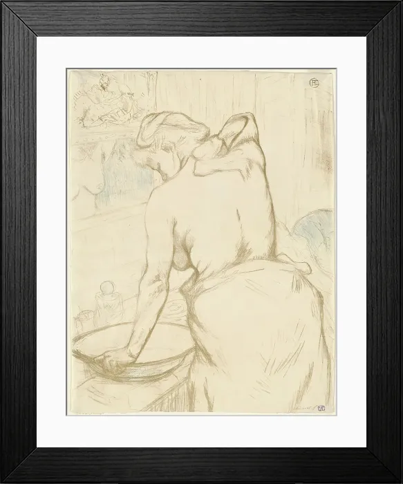 Framed Print : Woman at her Toilette, Washing Herself (Femme qui se lave, La toilette), 1896. Creator: Toulouse-Lautrec, Henri, de (1864-1901) Framed Print : Woman at her Toilette, Washing Herself (Femme qui se lave, La toilette), 1896. Creator: Toulouse-Lautrec, Henri, de (1864-1901)