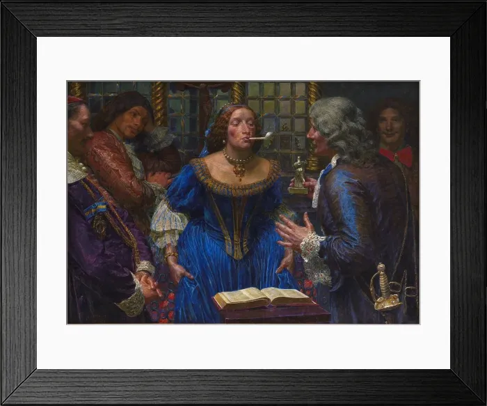 Framed Print : Queen Christina in Palazzo Corsini, 1908. Creator: Kristian Zahrtmann Framed Print : Queen Christina in Palazzo Corsini, 1908. Creator: Kristian Zahrtmann