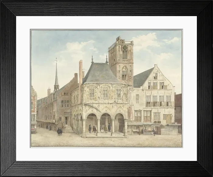 Framed Print : The old town hall in Amsterdam, 1791. Creator: Jacobus Buys