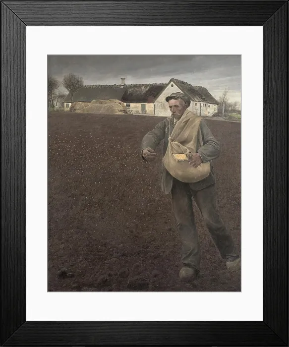 Framed Print : The Sower, 1910. Creator: Laurits Andersen Ring Framed Print : The Sower, 1910. Creator: Laurits Andersen Ring