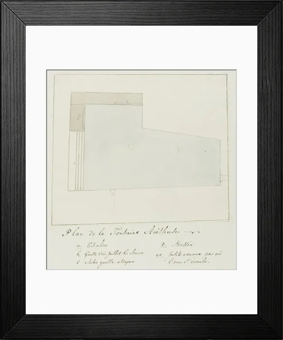 Framed Print : Plan of the Fountain of Arethusa on Orhtygia Island, Syracuse, 1778. Creator: Louis Ducros Framed Print : Plan of the Fountain of Arethusa on Orhtygia Island, Syracuse, 1778. Creator: Louis Ducros