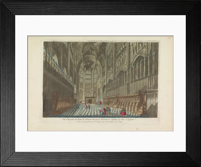 Framed Print : View of the choir of the Westminster Abbey in London, 1735-1805. Creator: Unknown Framed Print : View of the choir of the Westminster Abbey in London, 1735-1805. Creator: Unknown