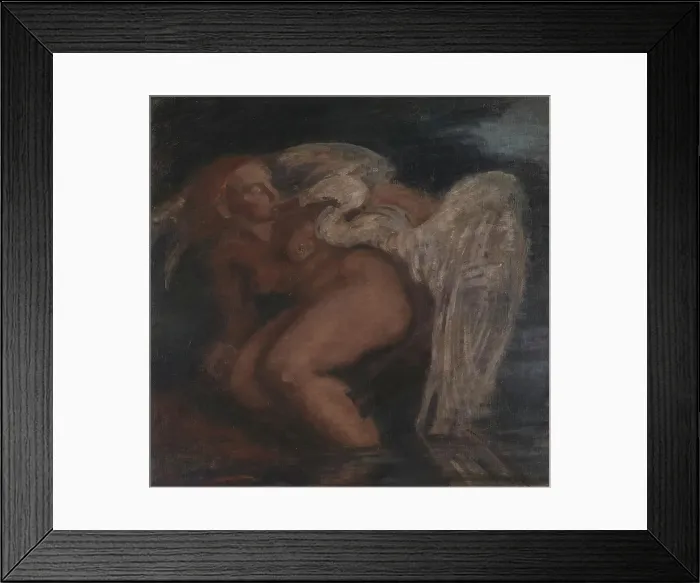 Framed Print : Leda and the Swan, 1912. Creator: Kai Nielsen Framed Print : Leda and the Swan, 1912. Creator: Kai Nielsen