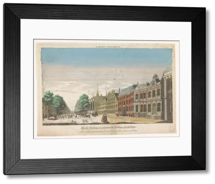 Framed Print : View of Lange Voorhout in The Hague, 1735-1805. Creator: Unknown Framed Print : View of Lange Voorhout in The Hague, 1735-1805. Creator: Unknown