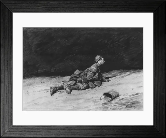 Framed Print : Un des Humbles Heros de Verdun: le ravitailleurs, 1916. Creator: Georges Bertin Scott. Un des Humbles Heros de Verdun: le ravitailleurs, 1916. Creator: Georges Bertin Scott Framed Print : Un des Humbles Heros de Verdun: le ravitailleurs, 1916. Creator: Georges Bertin Scott. Un des Humbles Heros de Verdun: le ravitailleurs, 1916. Creator: Georges Bertin Scott