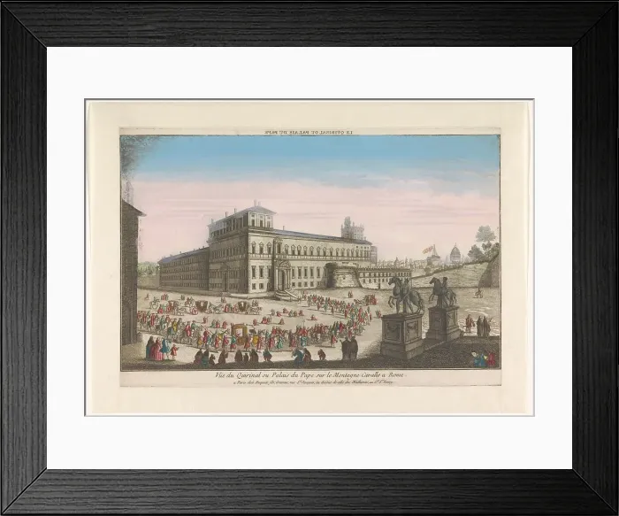 Framed Print : View of the Palazzo del Quirinal in Rome, 1735-1805. Creator: Unknown Framed Print : View of the Palazzo del Quirinal in Rome, 1735-1805. Creator: Unknown
