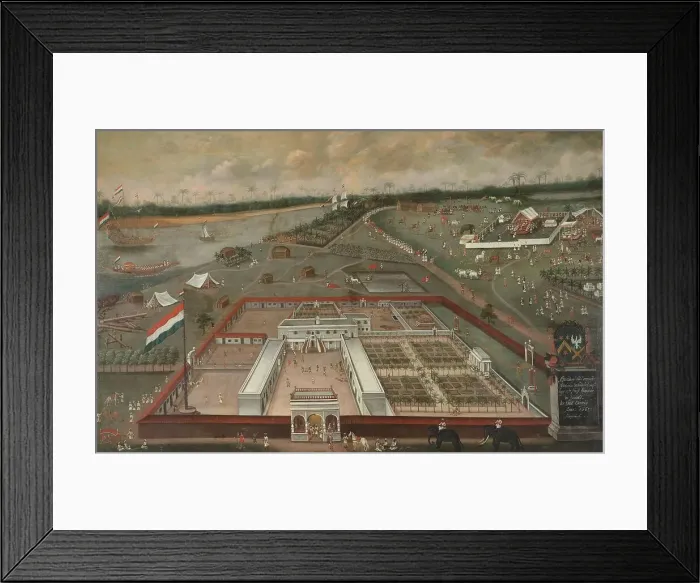 Framed Print : The Trading Post of the Dutch East India Company in Hooghly, Bengal, 1665. Creator: Hendrik van Schuylenburgh Framed Print : The Trading Post of the Dutch East India Company in Hooghly, Bengal, 1665. Creator: Hendrik van Schuylenburgh