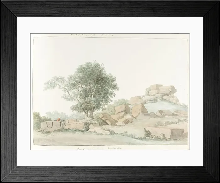 Framed Print : Ruin of Temple of Olympian Zeus in old Agrigento, 1778. Creator: Louis Ducros Framed Print : Ruin of Temple of Olympian Zeus in old Agrigento, 1778. Creator: Louis Ducros