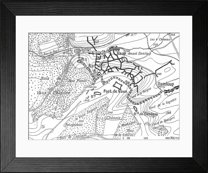 Framed Print : Episodes de la bataille de Verdun; La derniere phase de la resistance du fort de Vaux, 1916. Creator: Unknown Framed Print : Episodes de la bataille de Verdun; La derniere phase de la resistance du fort de Vaux, 1916. Creator: Unknown