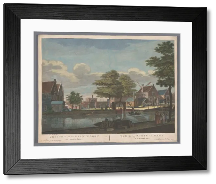 Framed Print : View of the Raampoort in Amsterdam, 1766. Creator: Caspar Jacobsz Philips Framed Print : View of the Raampoort in Amsterdam, 1766. Creator: Caspar Jacobsz Philips