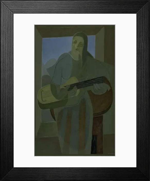 Framed Print : The Guitar Player, 1926. Creator: Juan Gris Framed Print : The Guitar Player, 1926. Creator: Juan Gris