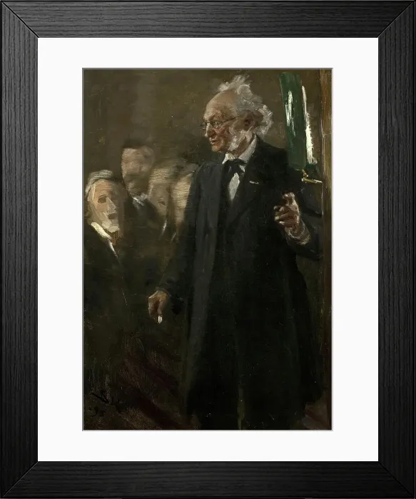 Framed Print : Japetus Steenstrup, professor of zoology, gives a lecture, 1895. Creator: Peder Severin Kroyer Framed Print : Japetus Steenstrup, professor of zoology, gives a lecture, 1895. Creator: Peder Severin Kroyer