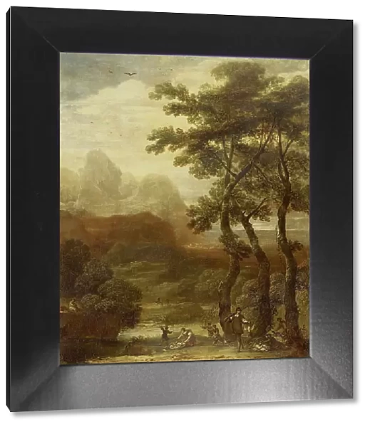 Landscape with Hunters, 1640-1685. Creator: Ignacio de Iriarte