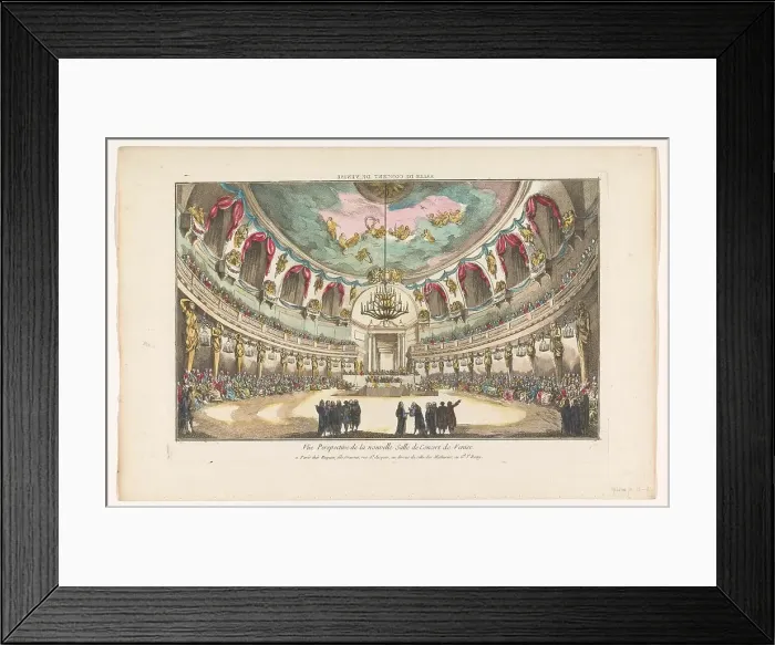 Framed Print : View of a concert hall in Venice, 1735-1805. Creator: Unknown Framed Print : View of a concert hall in Venice, 1735-1805. Creator: Unknown