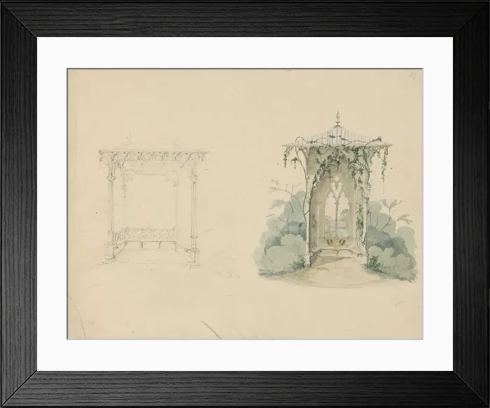 Framed Print : Arbours, c.1850. Creator: Petrus Josephus Hubertus Cuypers Framed Print : Arbours, c.1850. Creator: Petrus Josephus Hubertus Cuypers