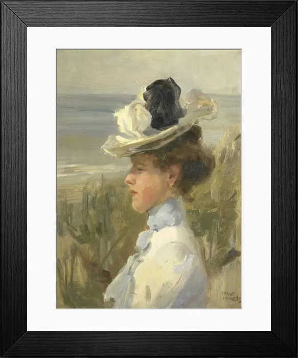 Framed Print : Young Woman, Gazing at the Sea, c.1895-c.1900. Creator: Isaac Lazerus Israels Framed Print : Young Woman, Gazing at the Sea, c.1895-c.1900. Creator: Isaac Lazerus Israels