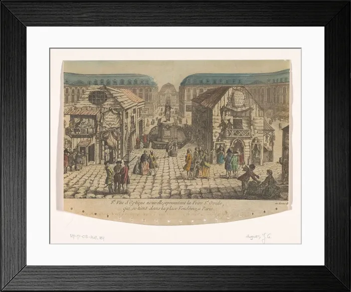 Framed Print : View of the Place Vendôme in Paris with the Saint-Ovide Fair, 1735-1805. Creator: Unknown Framed Print : View of the Place Vendôme in Paris with the Saint-Ovide Fair, 1735-1805. Creator: Unknown