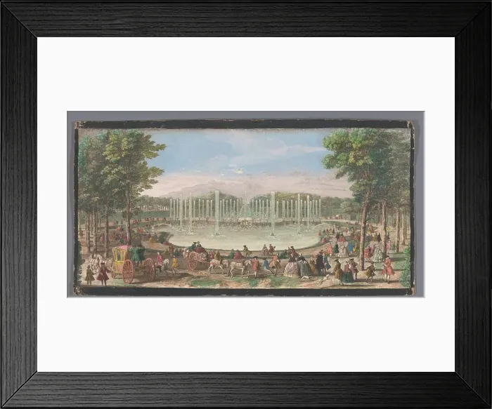 Framed Print : View of the Bassin De Neptune in the garden of Versailles, c.1691-after 1753. Creator: Jacques Rigaud Framed Print : View of the Bassin De Neptune in the garden of Versailles, c.1691-after 1753. Creator: Jacques Rigaud