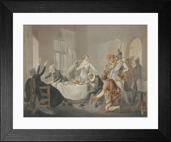 Framed Print : P.D. Hasselaer makes himself known... 1809-1810. Creator: Pieter Bartholomeusz. Barbiers Framed Print : P.D. Hasselaer makes himself known... 1809-1810. Creator: Pieter Bartholomeusz. Barbiers