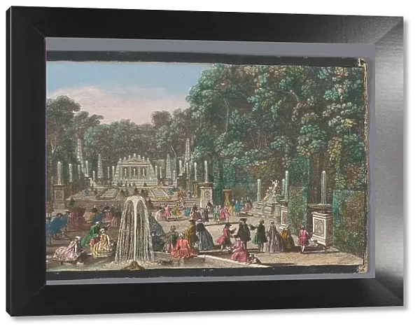 View of the Bosquet de l'Arc de Triomphe in the garden of Versailles, c.1691-after 1753. Creator: Jacques Rigaud